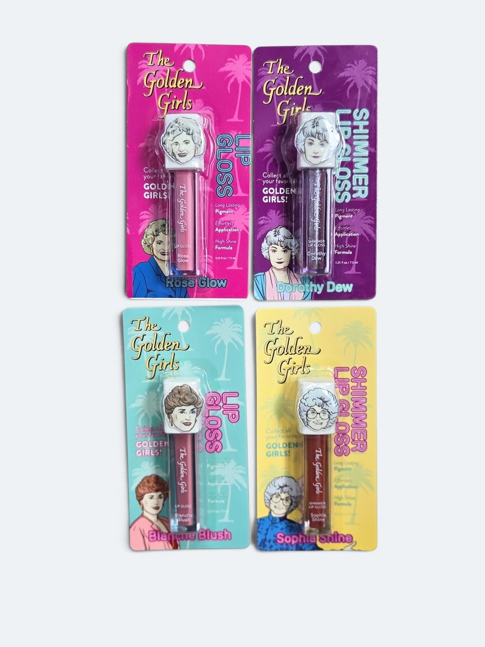 Lip Gloss - Rose Glow, Dorothy Dew, Blanche Blush, Sophia Shine